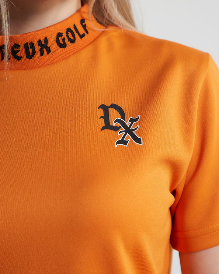 WOMEN ジャガードロゴモックS/S 763472079-ORANGE