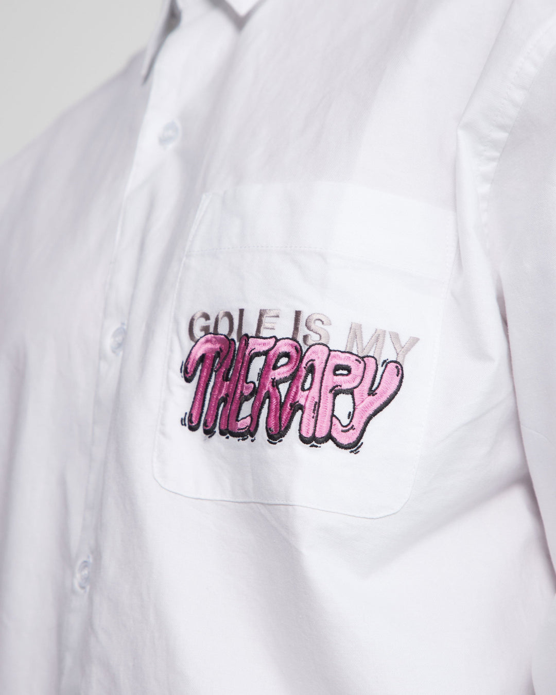 Golf is my Therapy Cotton L/S Shirt 763472202-WHITE