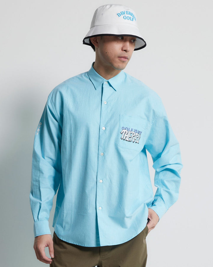 Golf is my Therapy Cotton L/S Shirt 763472202-SKY BLUE