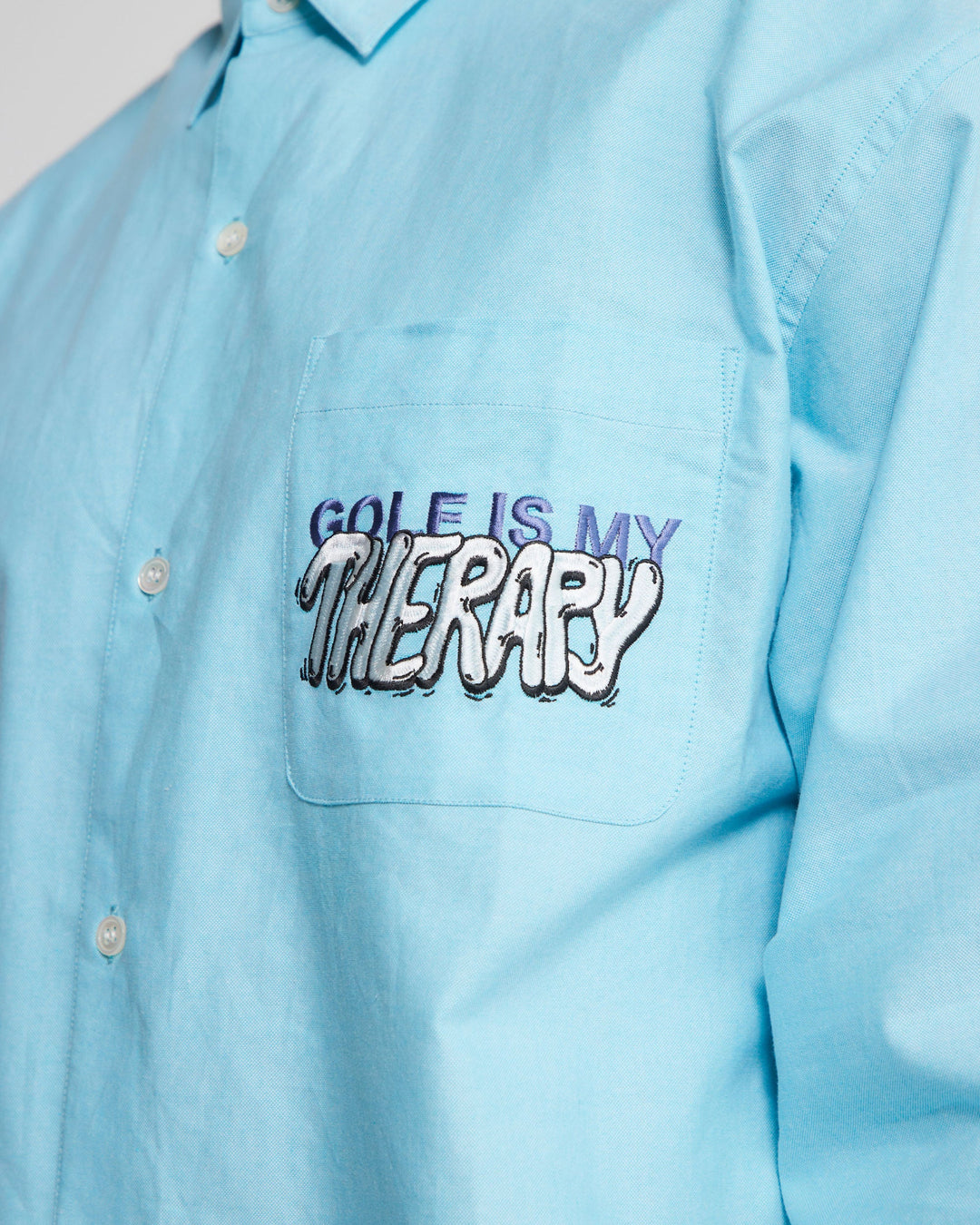 Golf is my Therapy Cotton L/S Shirt 763472202-SKY BLUE