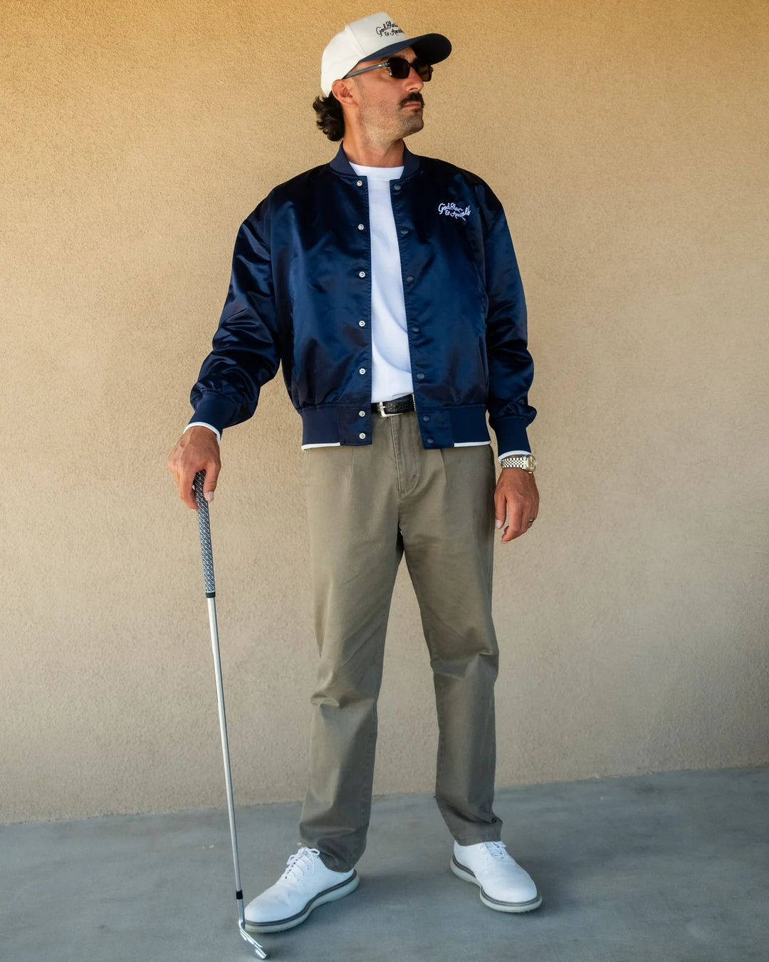 God Bless America Bomber Jacket 075364101-NAVY