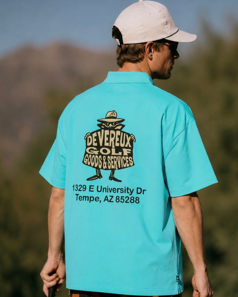 DVG GOLF SERVICES MOCK TEE 075762032-TURQUOISE – DEVEREUX JAPAN