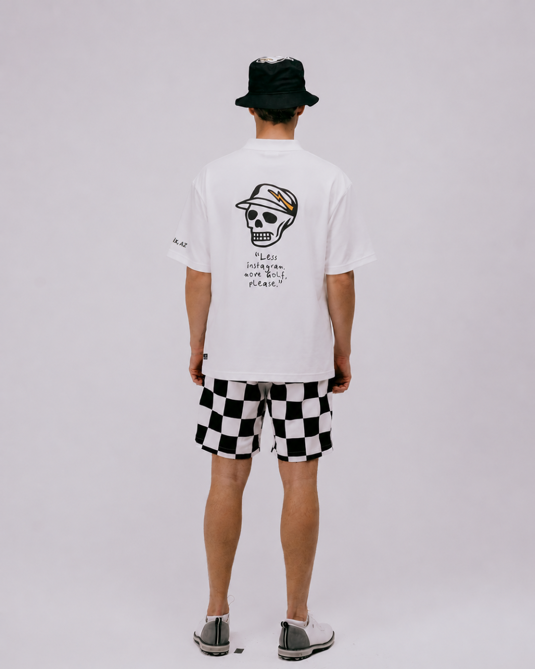 DVG SKULL CADDIE MOCK TEE 075762033-WHITE