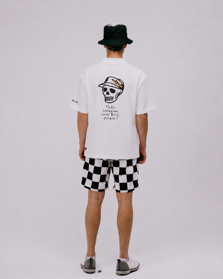 DVG SKULL CADDIE MOCK TEE 075762033-WHITE