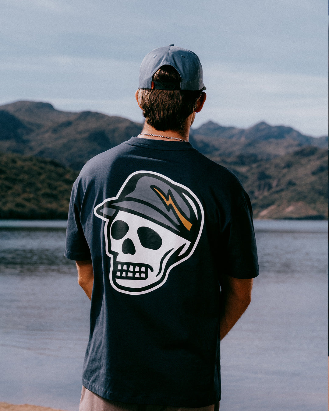 Script Skull Tee 075362028-Navy