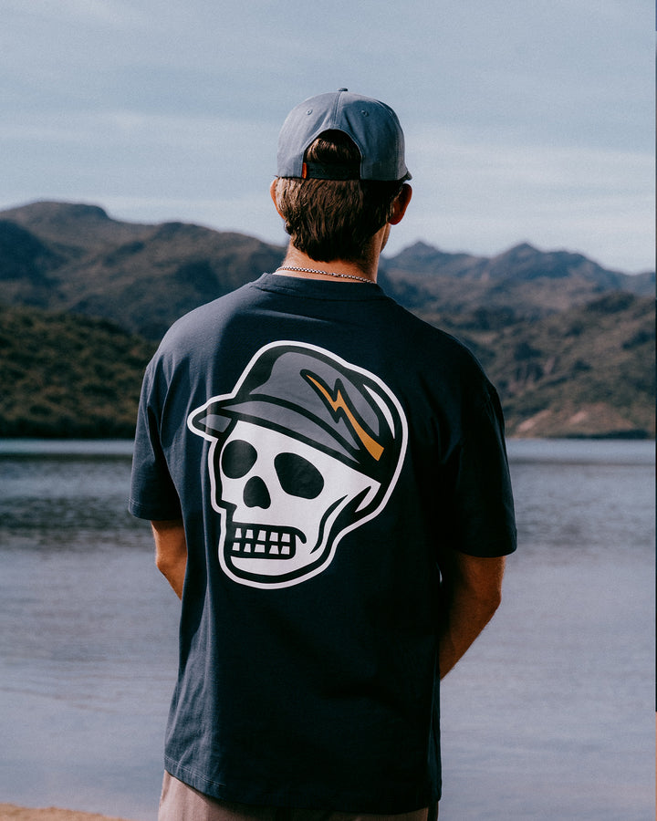 Script Skull Tee 075362028-Navy