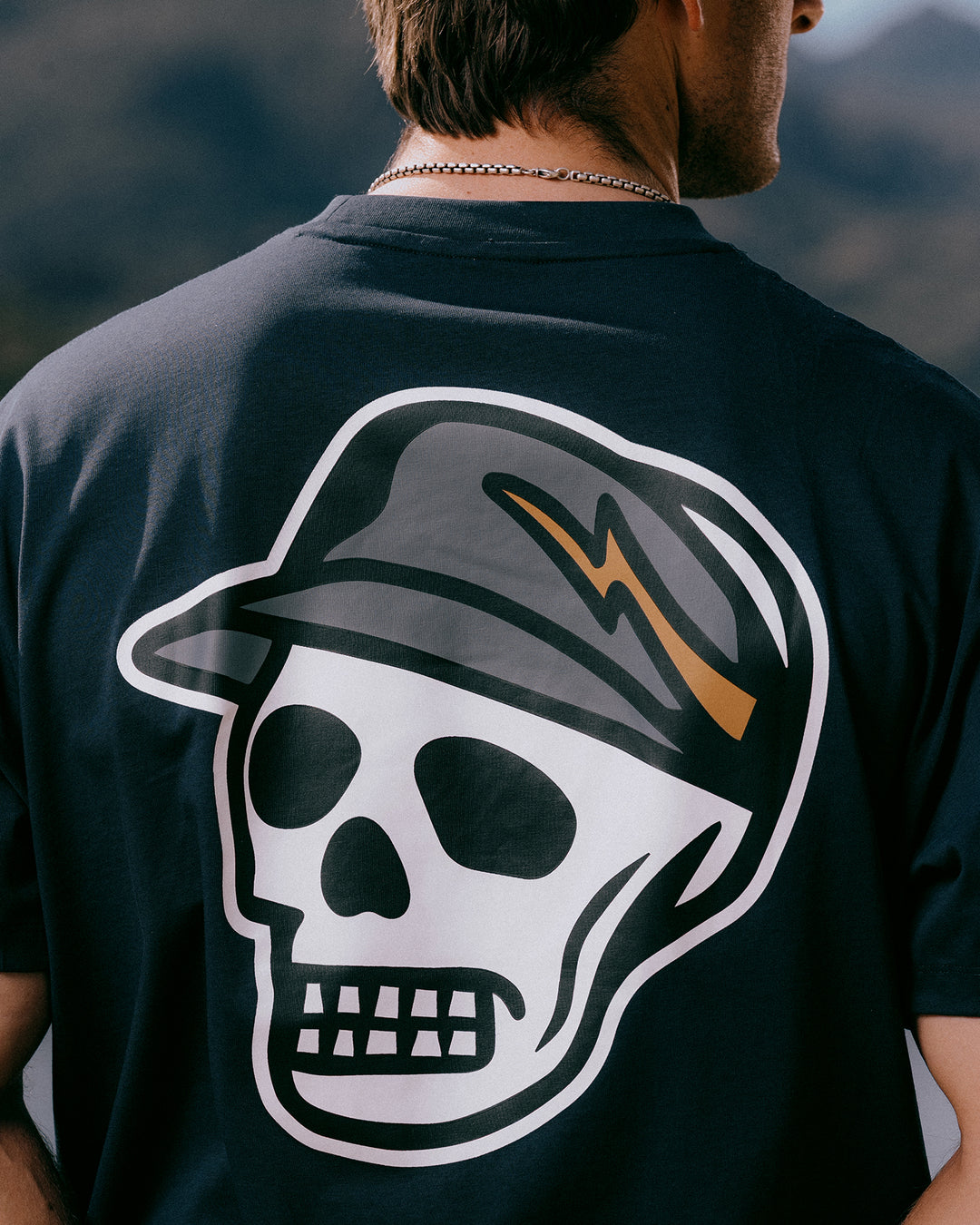 Script Skull Tee 075362028-Navy