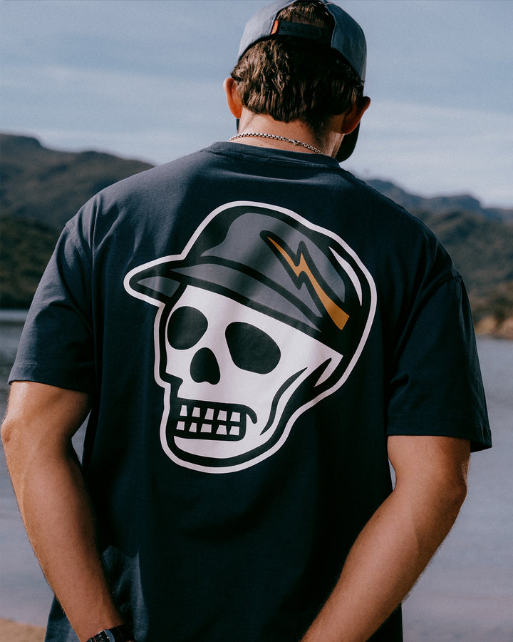 Script Skull Tee 075362028-Navy