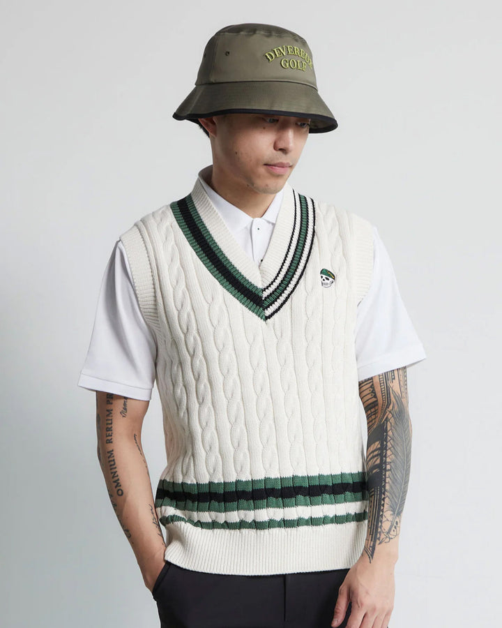 Cotton Cable Vest 763472708 GREEN