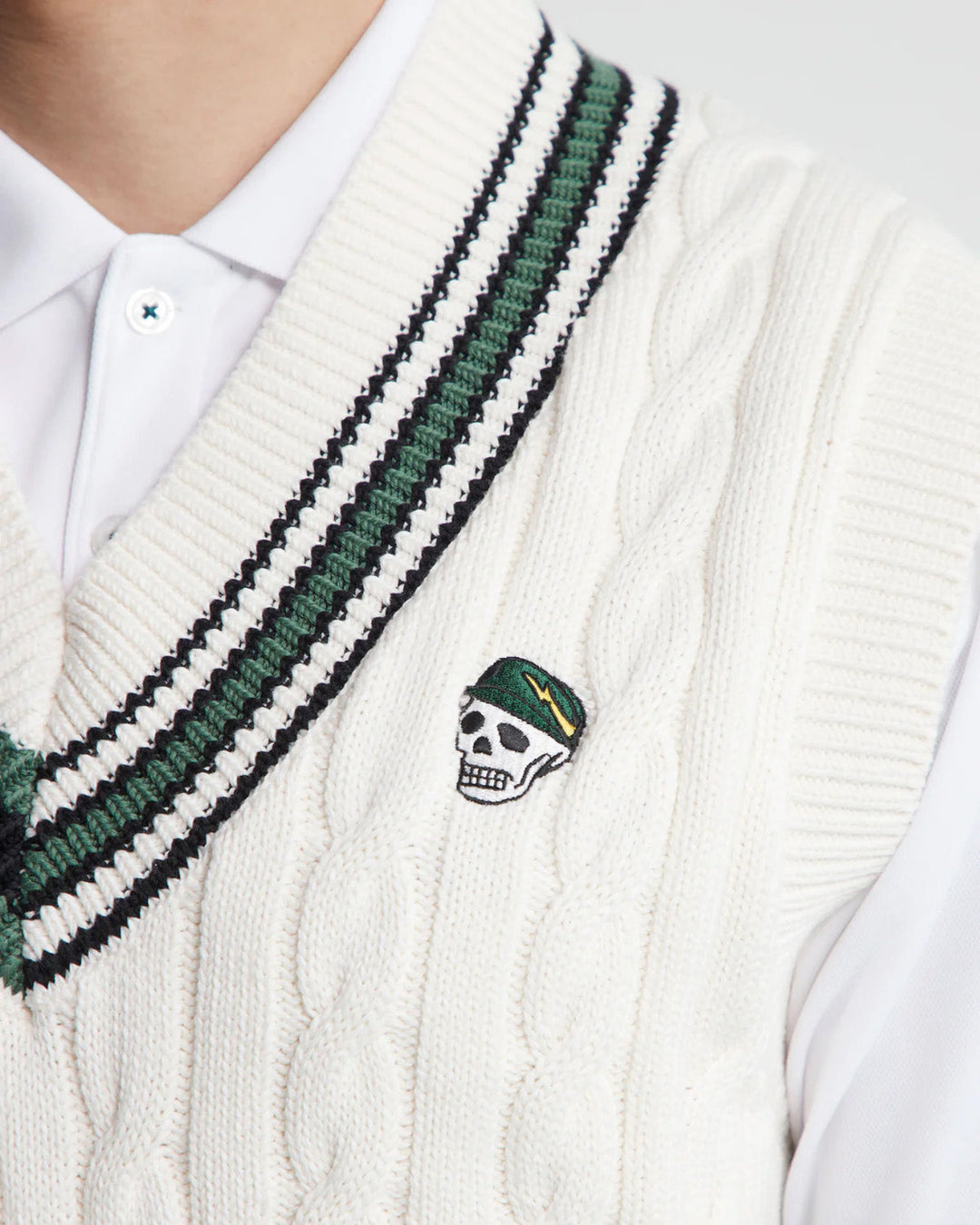 Cotton Cable Vest 763472708 GREEN