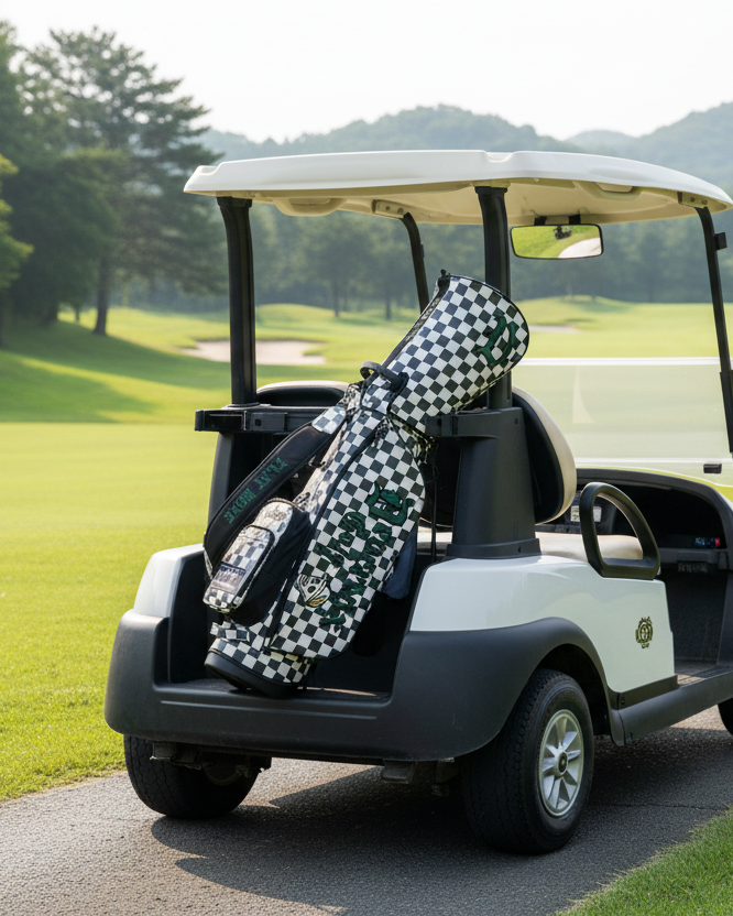 ALL CHECKER Caddie bag 075754830-WHITE