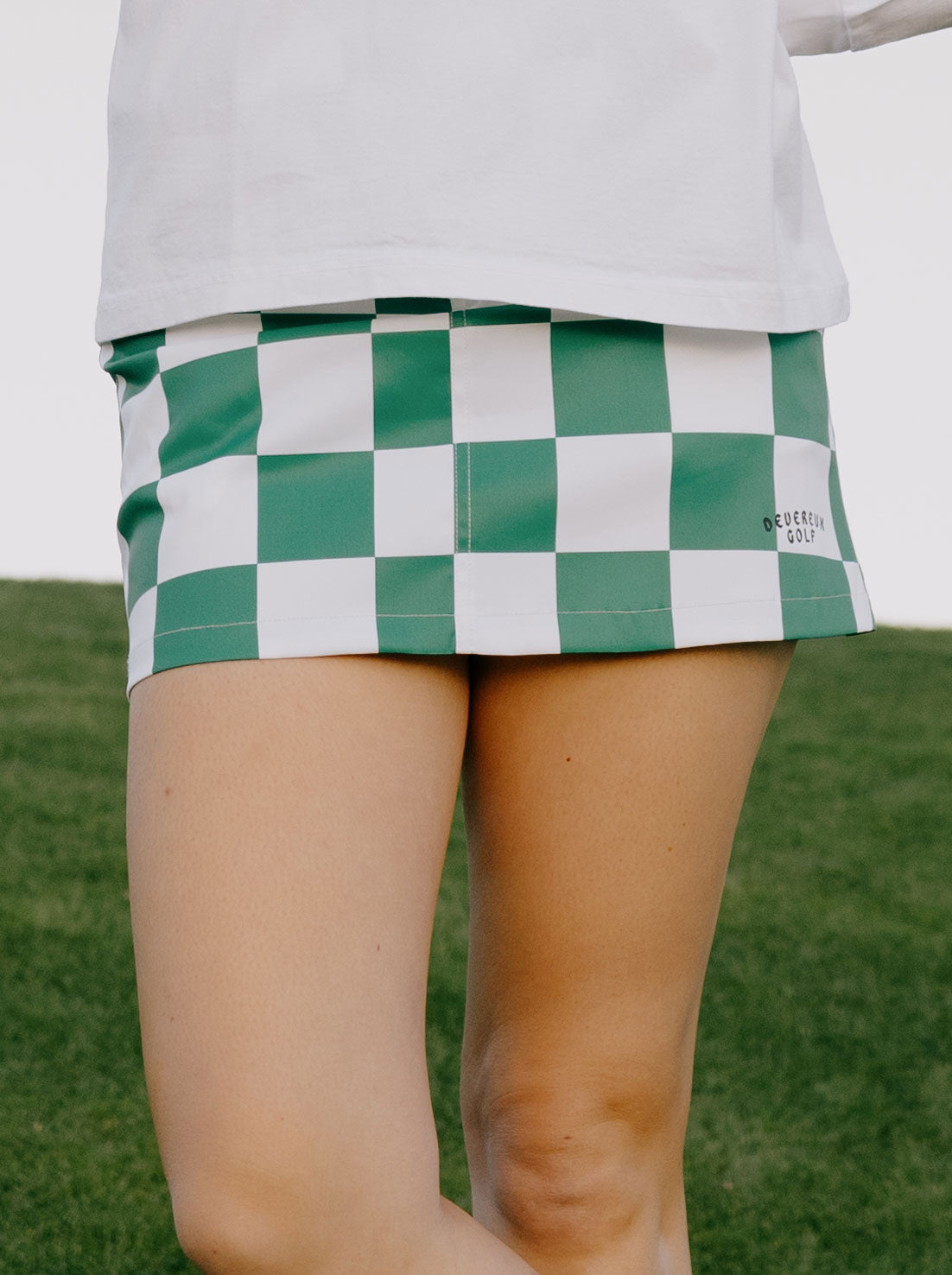 WOMENS Drop Kick Checked Skirt 763472480-GREEN