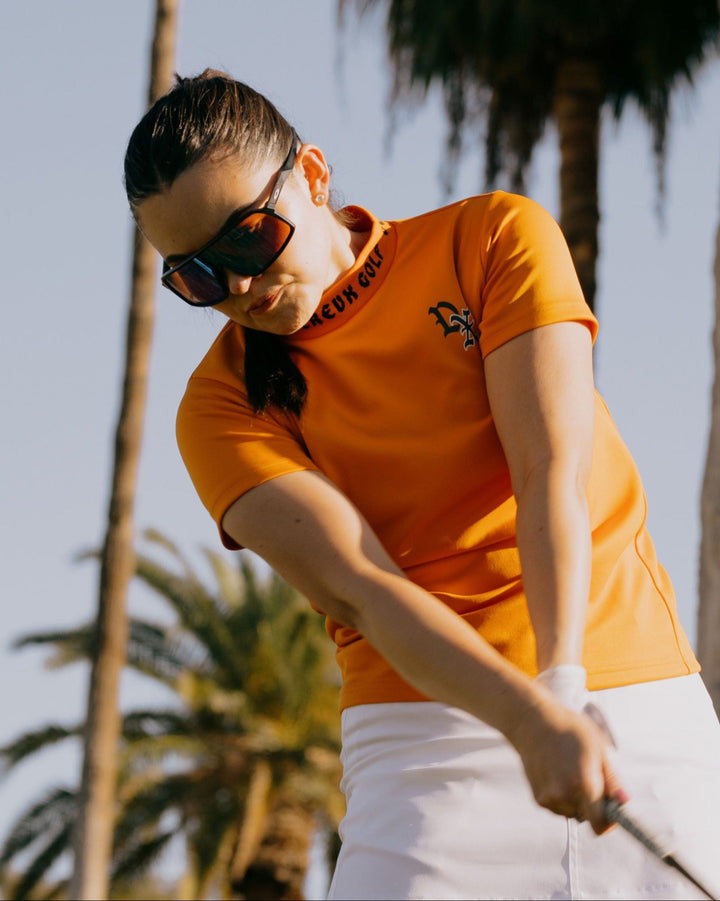 WOMEN ジャガードロゴモックS/S 763472079-ORANGE