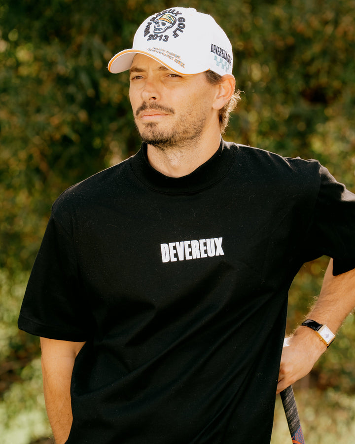 Logo Assorted モックネックTシャツ 763572023-BLACK