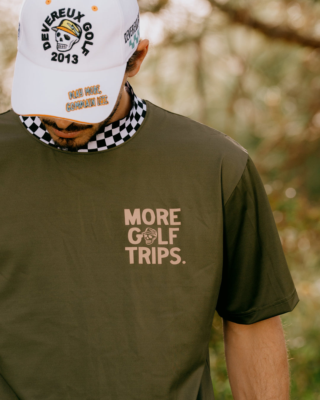 More TripチェッカーリブモックTEE 763572019-KHAKI