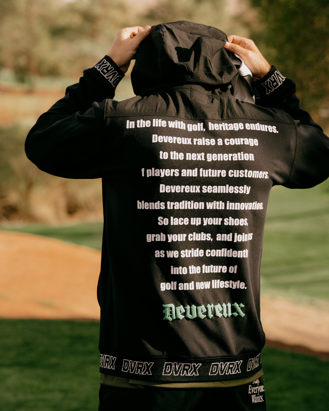 DEVEREUX テリングアクアZIPフーディー 763572111-BLACK