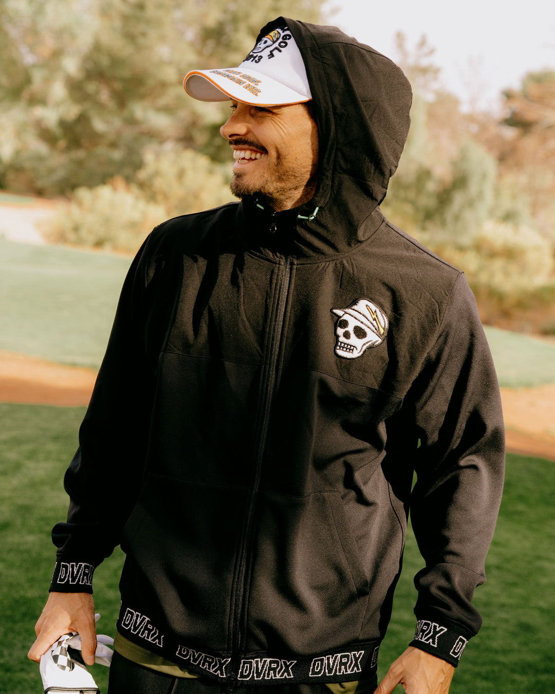 DEVEREUX テリングアクアZIPフーディー 763572111-BLACK