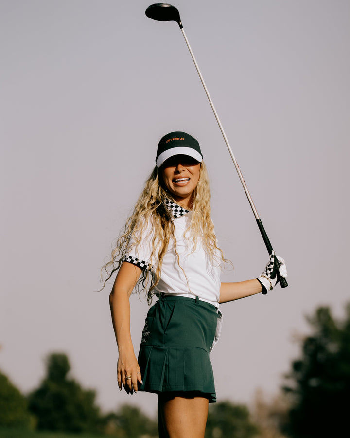 WOMEN Icon Checker Ribポロシャツ 763572083-WHITE