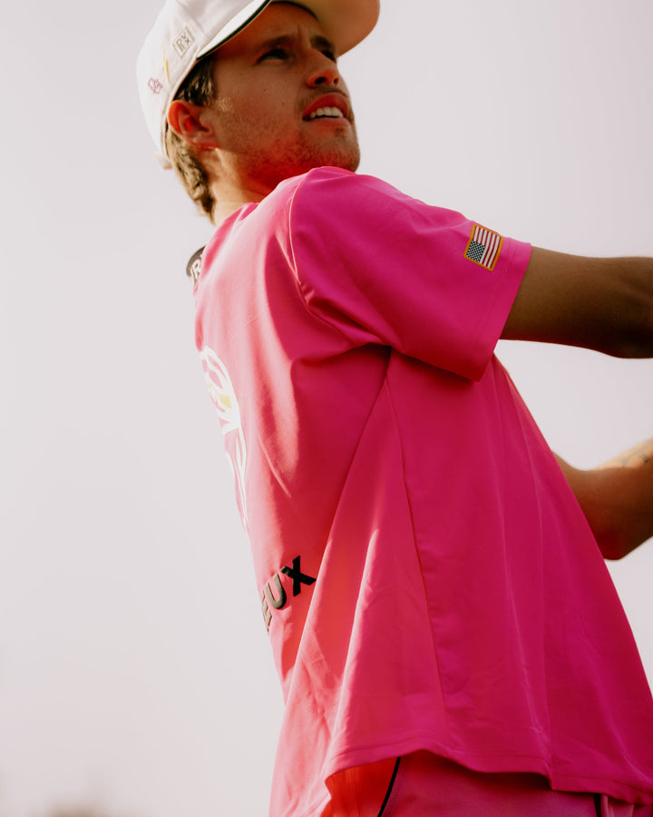 DVRXリブモックSkull Caddie TEE 763572014-PINK