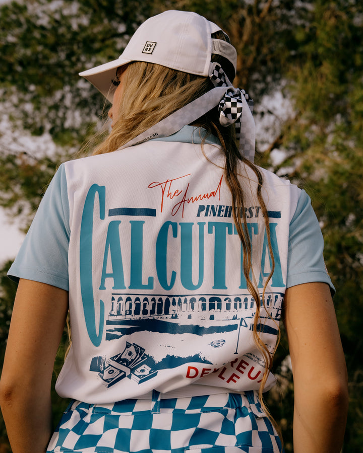 WOMEN USカルカッタモックネックTEE 763572080 WHITE×BLUE