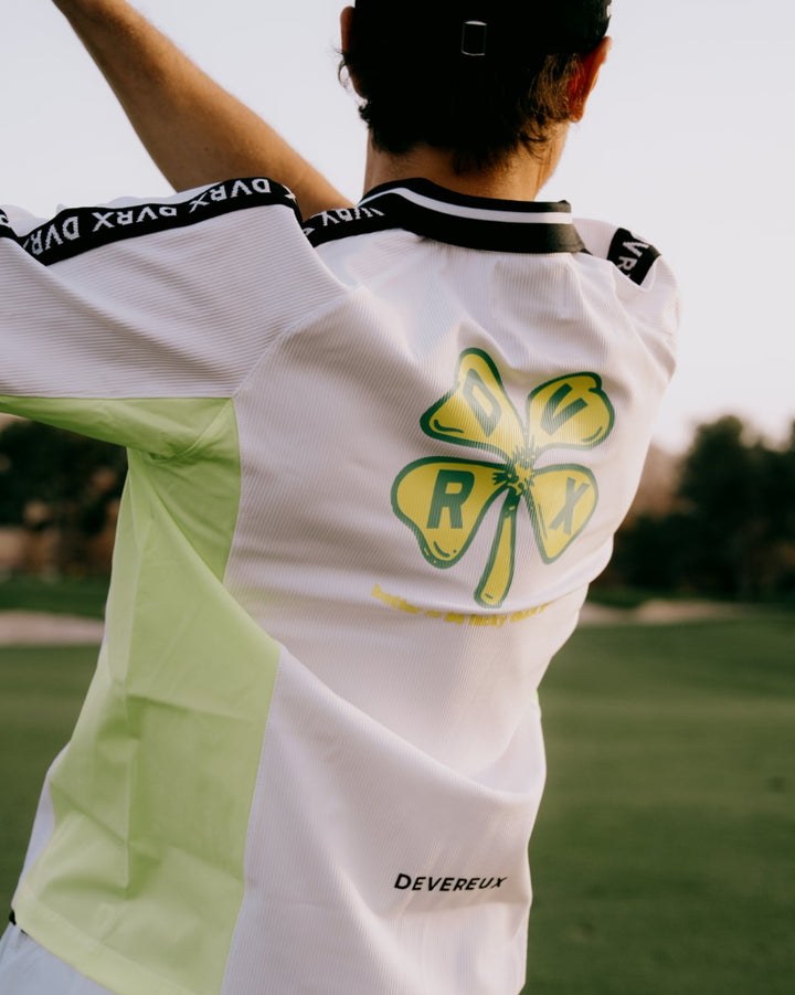 Lucky than Goodハーフジップリブポロ 763572024-WHITE