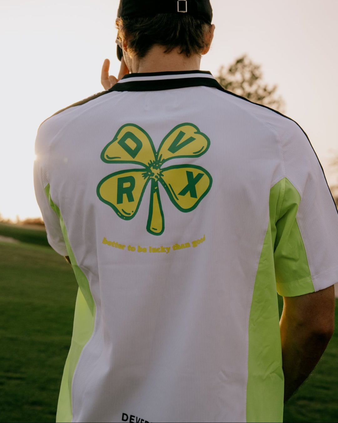 Lucky than Goodハーフジップリブポロ 763572024-WHITE