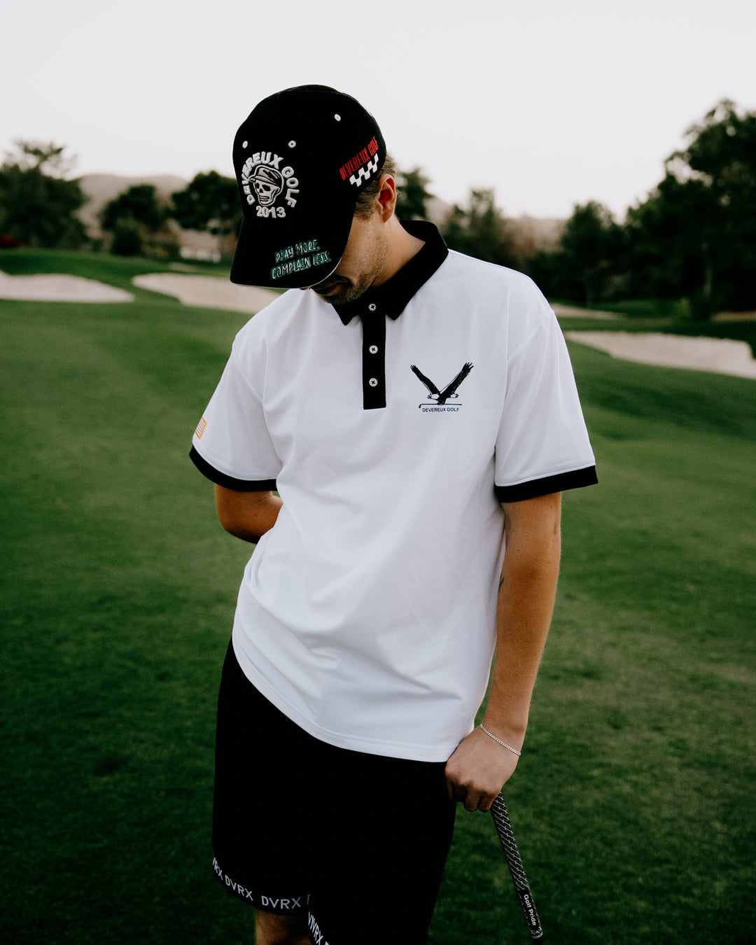 PF Eagleポロ 763572015-WHITE x BLACK