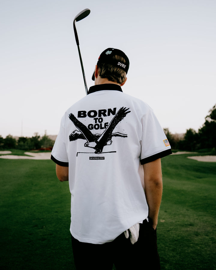 PF Eagleポロ 763572015-WHITE x BLACK