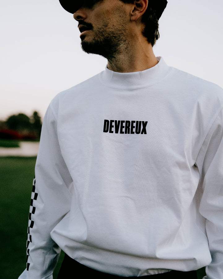 Logo Assorted ロングスリーブ モックネックTシャツ 763572022-WHITE