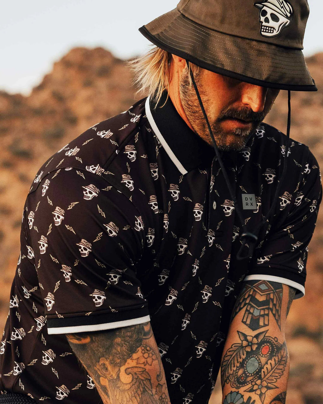 DVRX OG Bolt Polo SS 763432015-BLACK