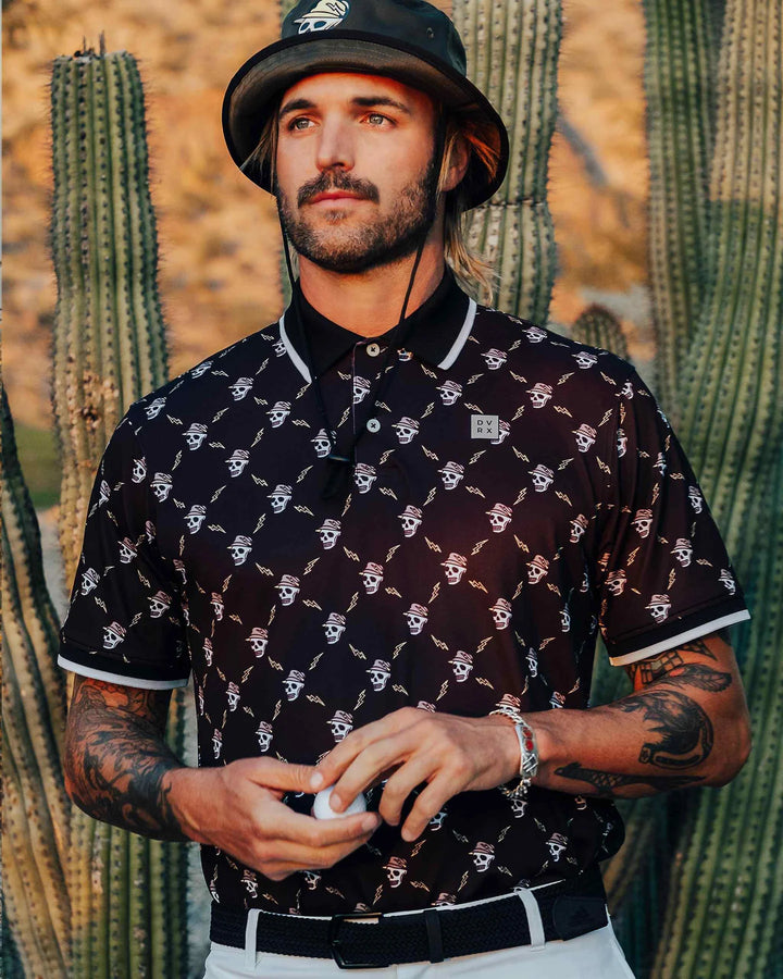 DVRX OG Bolt Polo SS 763432015-BLACK