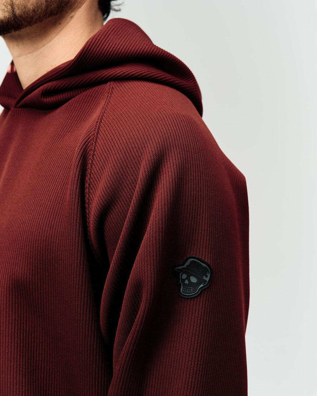 DVG KNIT HOODIE 075764703-BURGUNDY