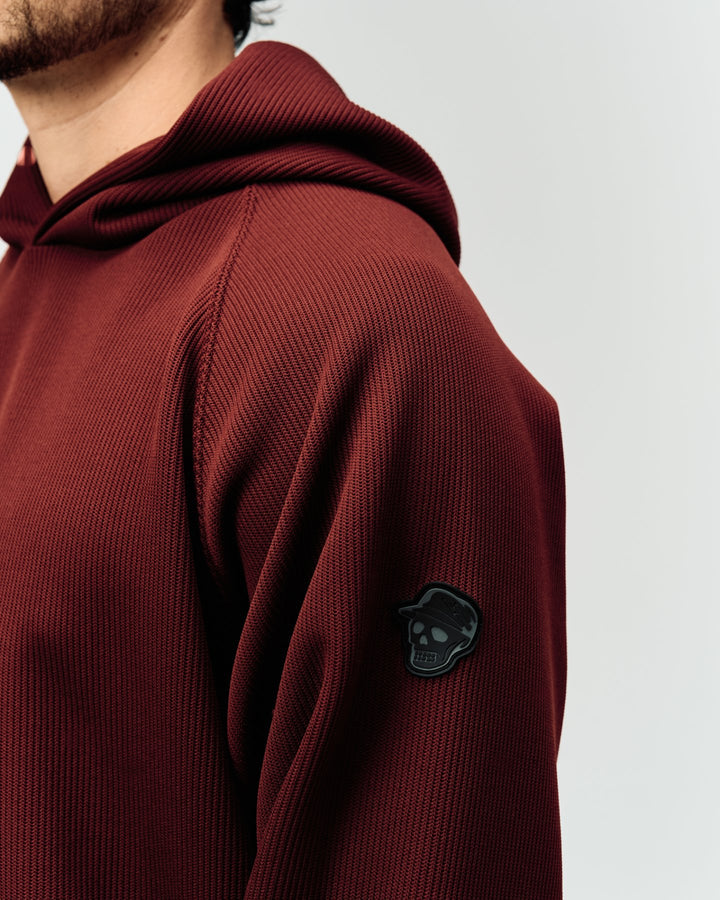 DVG KNIT HOODIE 075764703-BURGUNDY