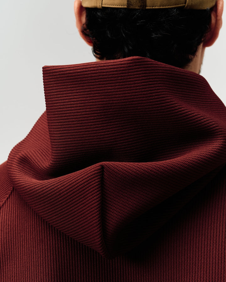 DVG KNIT HOODIE 075764703-BURGUNDY