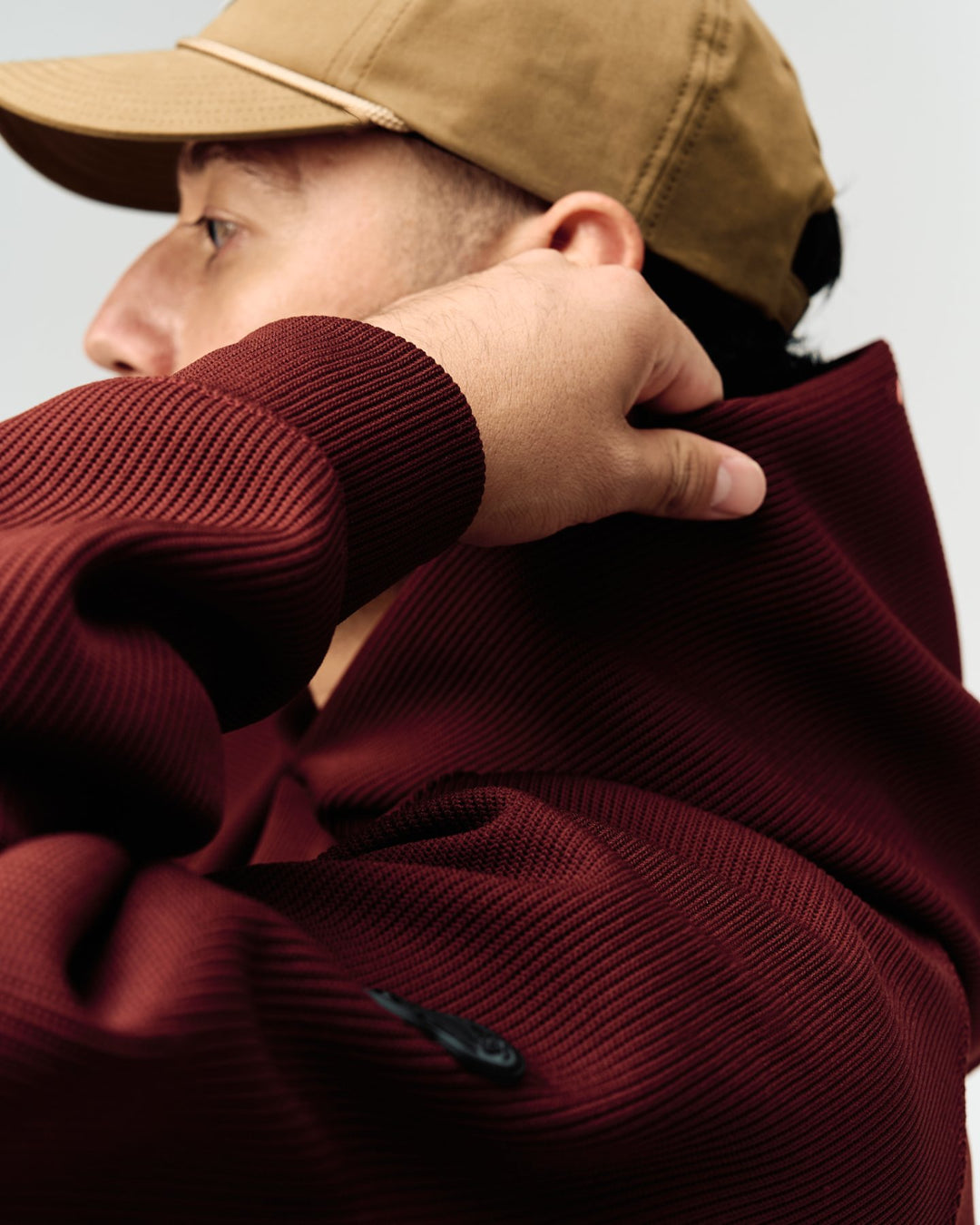 DVG KNIT HOODIE 075764703-BURGUNDY