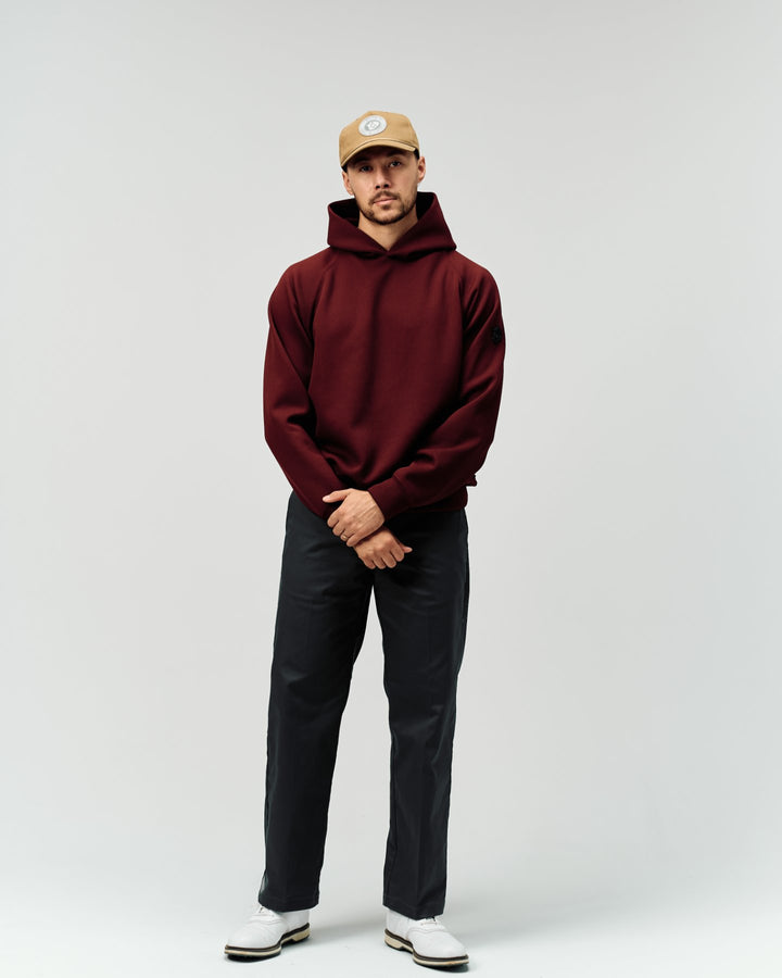 DVG KNIT HOODIE 075764703-BURGUNDY