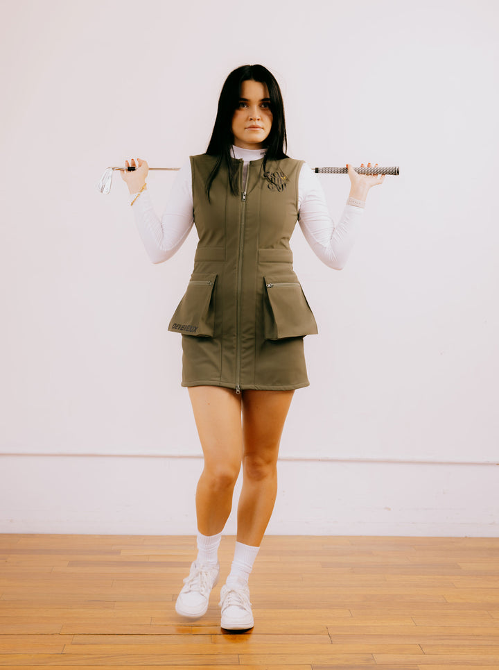 WOMEN 三層フリースジャンプスカート 763474475-KHAKI