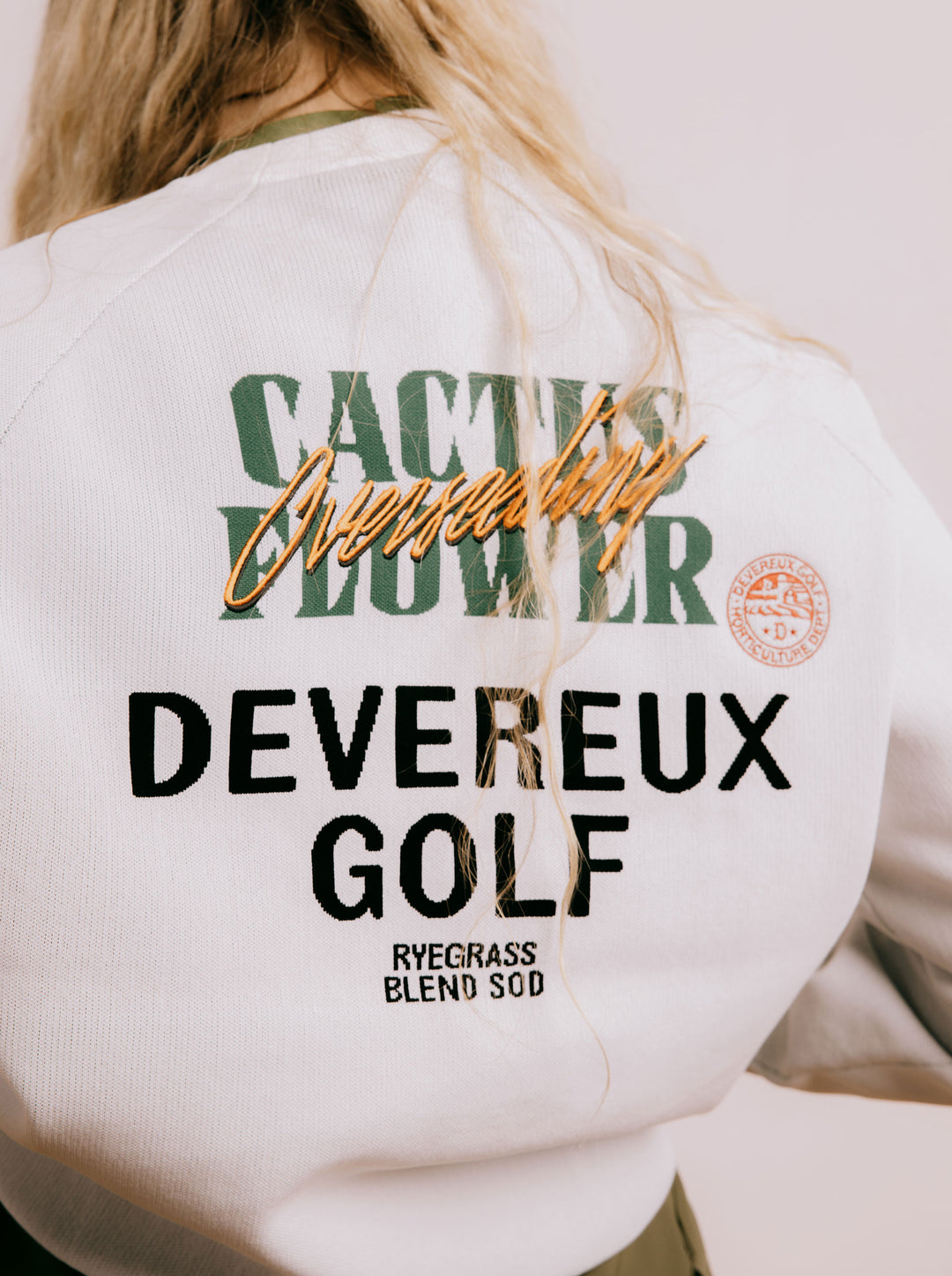 WOMEN 16G TURF MGMT Raglan Knit 7 Crewneck 763474773-WHITE