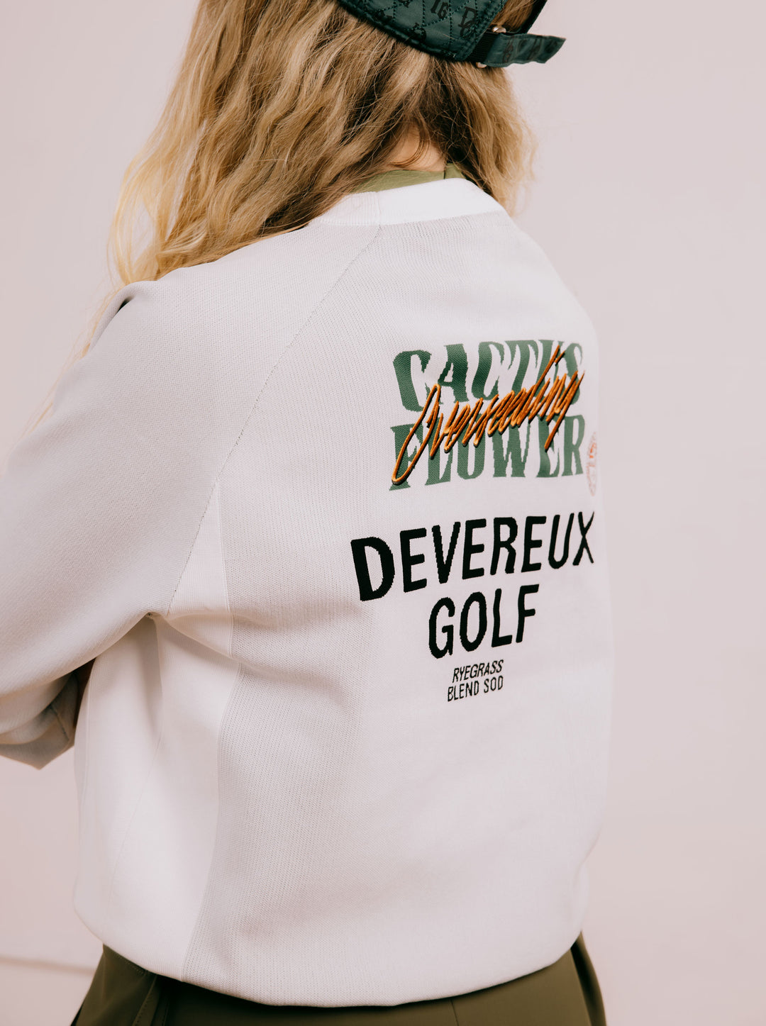 WOMEN 16G TURF MGMT Raglan Knit 7 Crewneck 763474773-WHITE