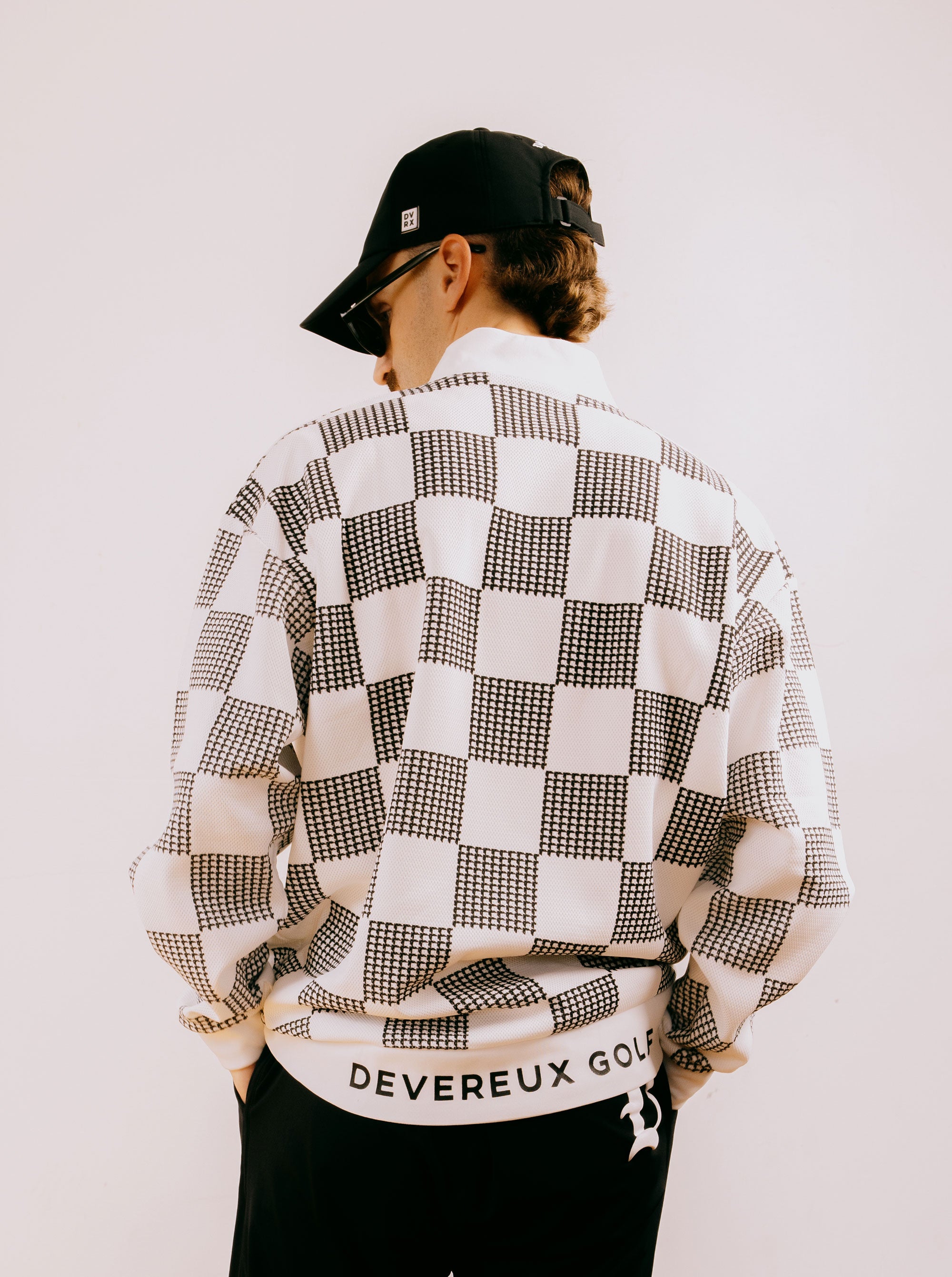 Back 9 Checkerモックネック 763474014-WHITE