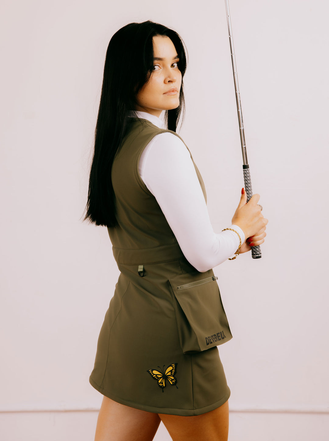 WOMEN 三層フリースジャンプスカート 763474475-KHAKI