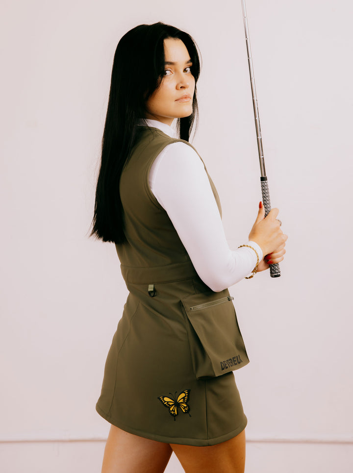 WOMEN 三層フリースジャンプスカート 763474475-KHAKI