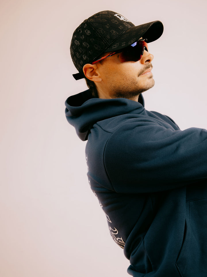 Icon SkullパッチHoodie 763474018-D/BLUE