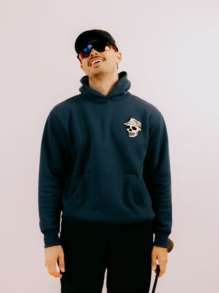 Icon SkullパッチHoodie 763474018-D/BLUE