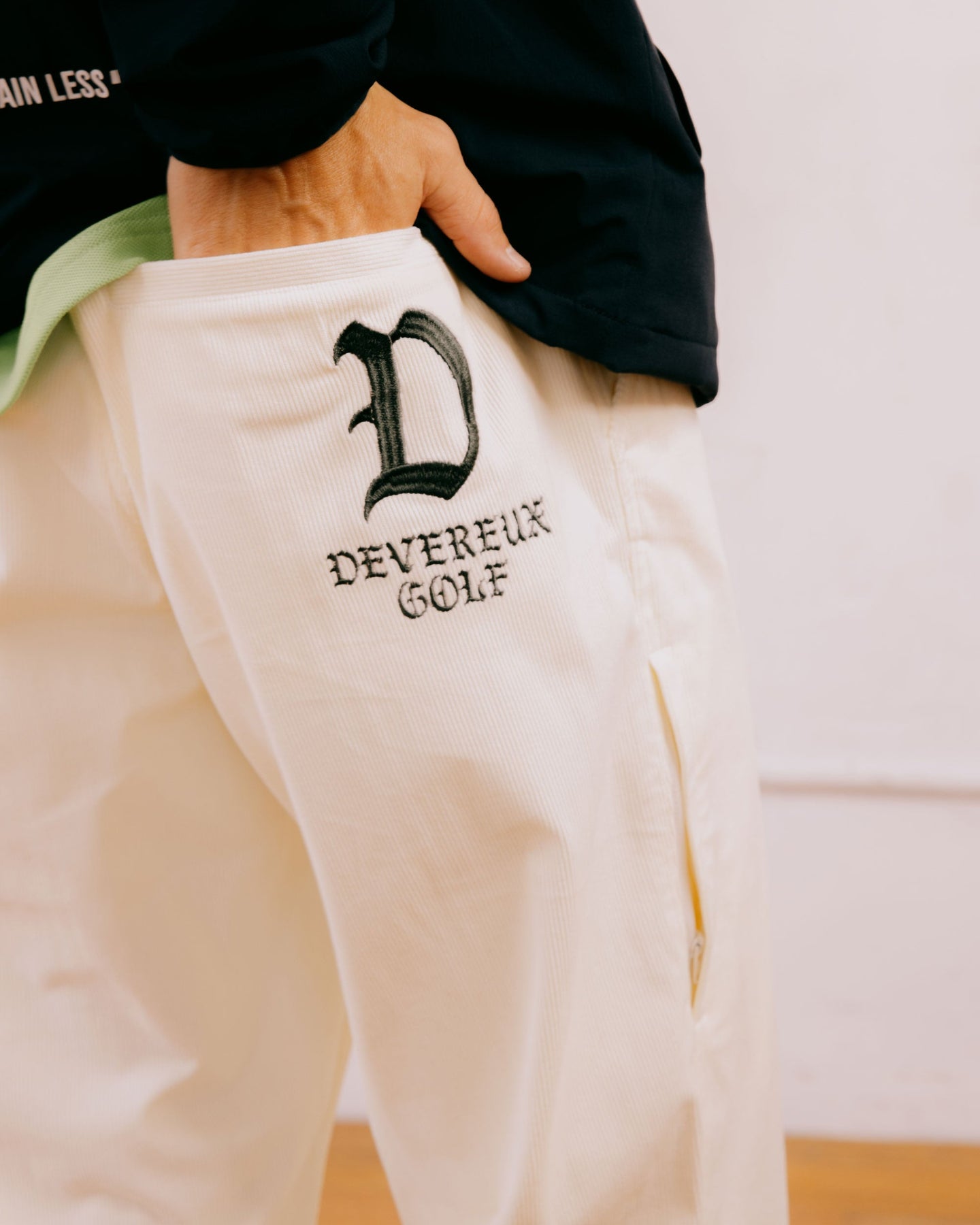 D Logoコーデュロイ ワイドBottom 763474404-WHITE