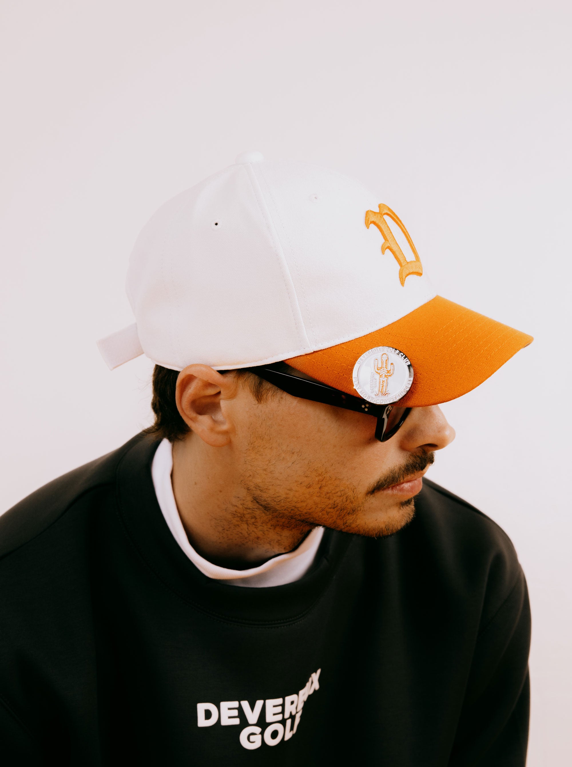 DVRX D Logo Cap 763474813-WHITE/ORANGE