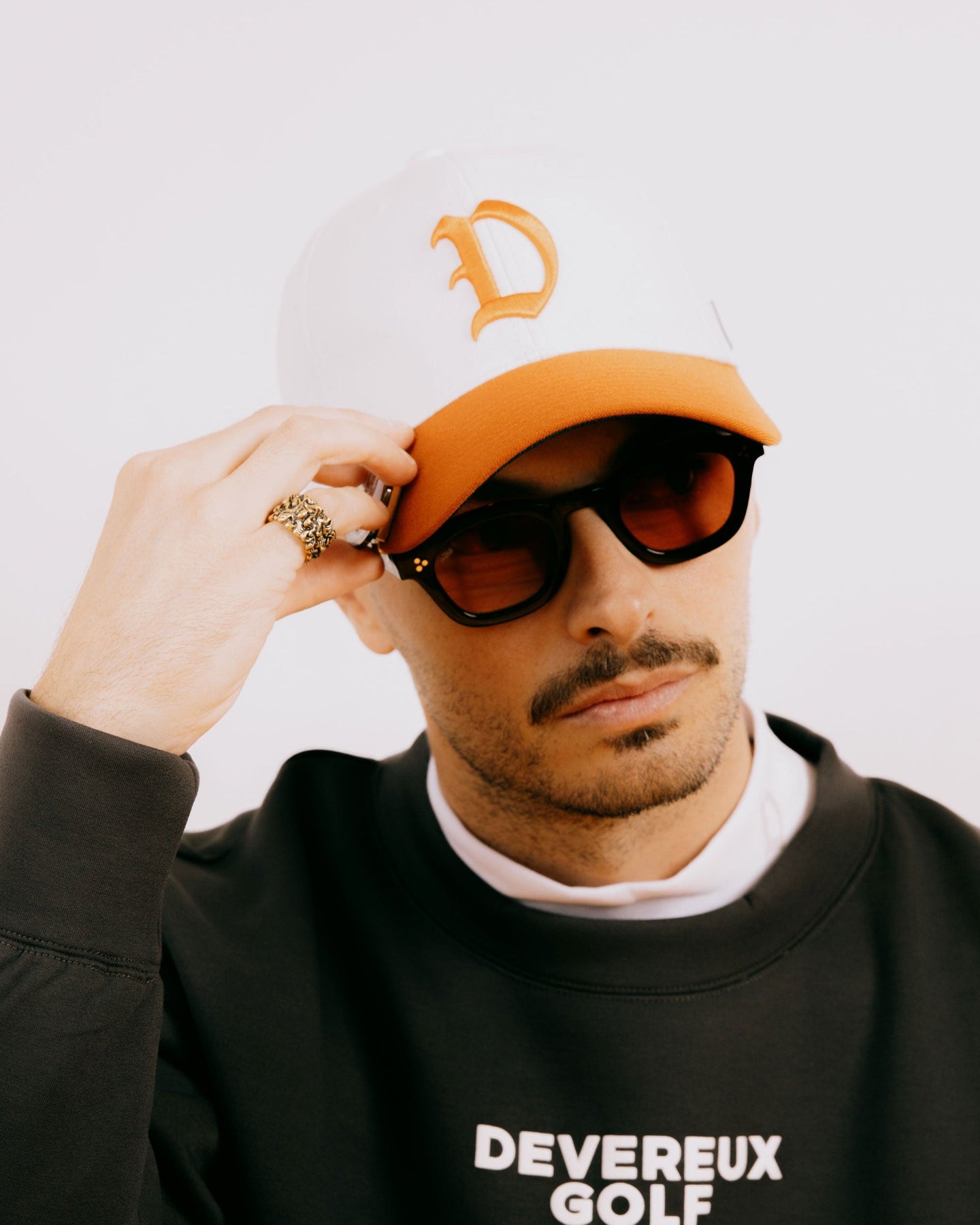 DVRX D Logo Cap 763474813-WHITE/ORANGE