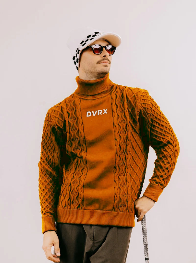 7G DVRX Knit Cable Turtle Neck 763474707-CLAY