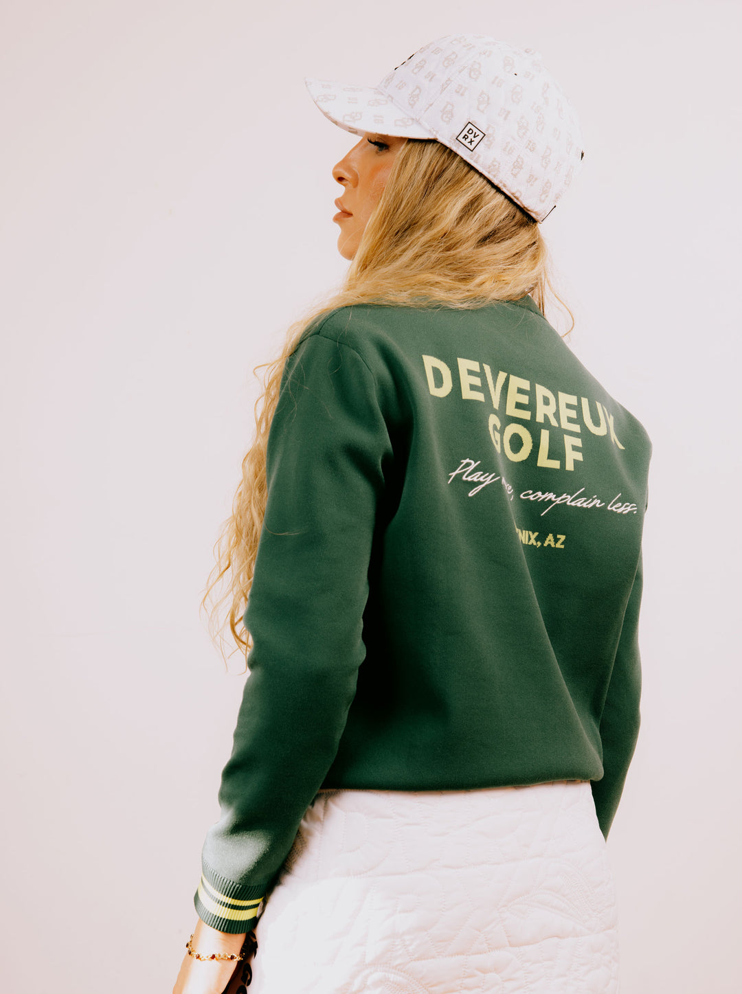 WOMEN 18G Essential DVRX Knit Crew 763474770-GREEN