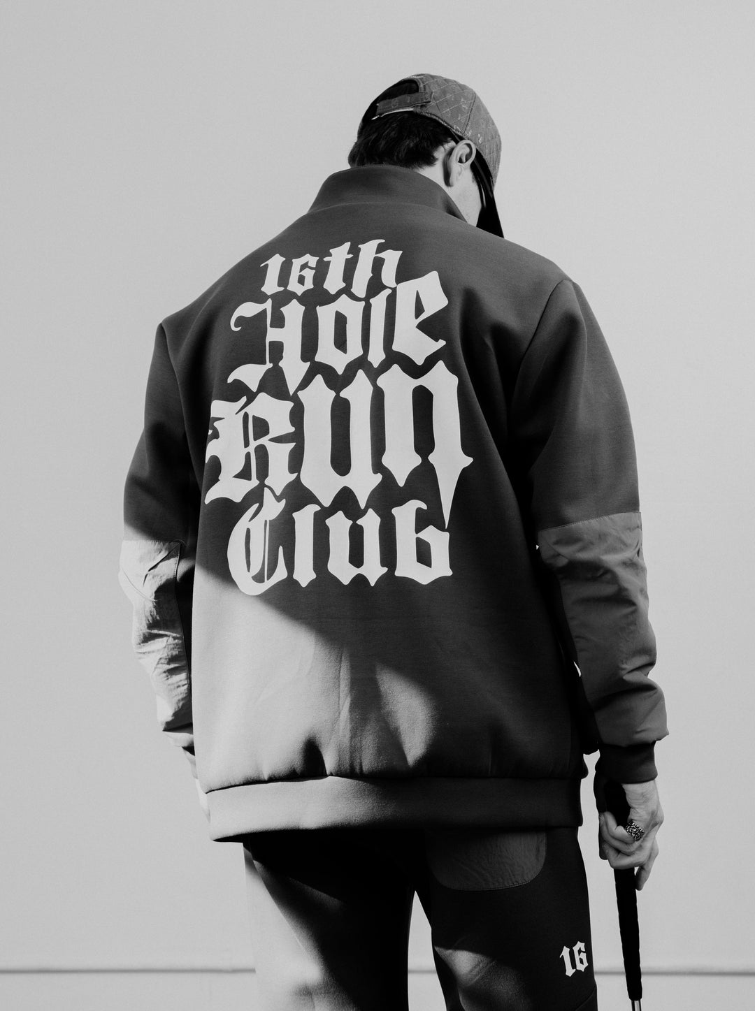 16 Run ClubモノフィラFull Zip Pocket JK 763474106-BLACK